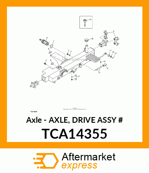 Axle - AXLE, DRIVE ASSY # TCA14355