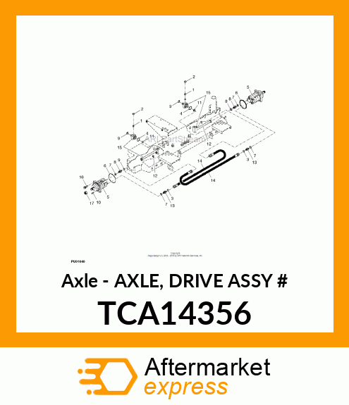 Axle - AXLE, DRIVE ASSY # TCA14356