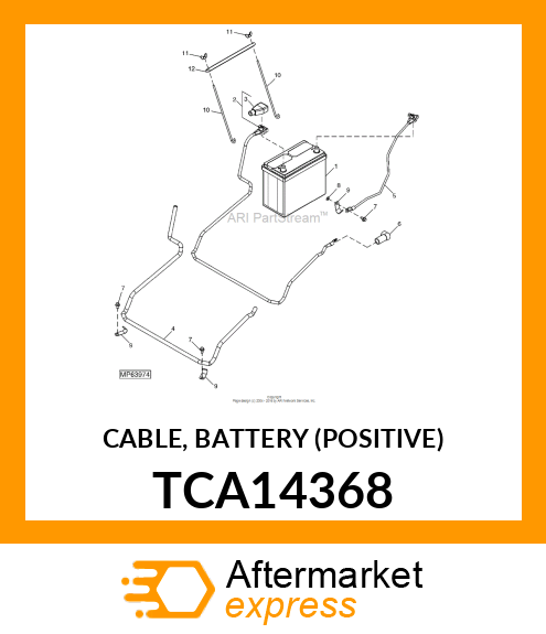 CABLE, BATTERY (POSITIVE) TCA14368