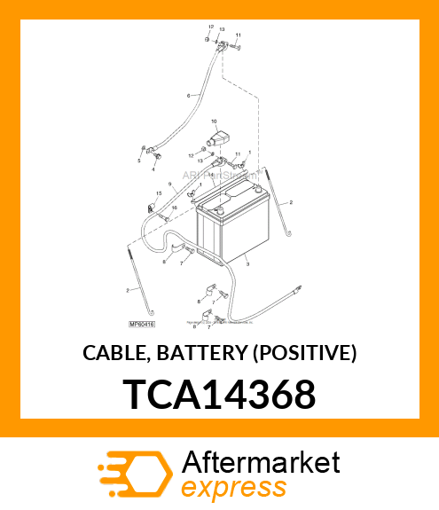 CABLE, BATTERY (POSITIVE) TCA14368