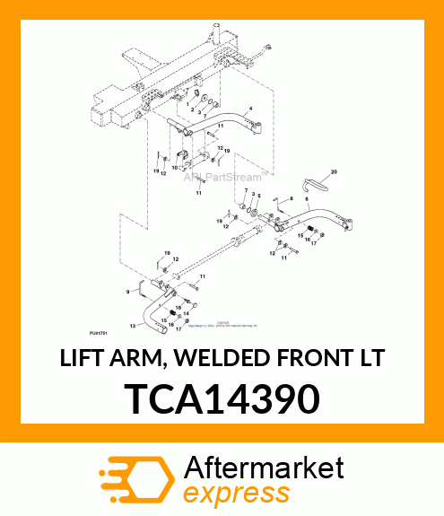 LIFT ARM, WELDED FRONT LT TCA14390