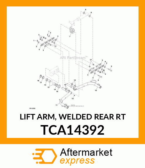 LIFT ARM, WELDED REAR RT TCA14392