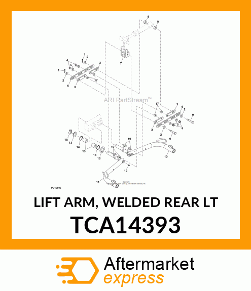 LIFT ARM, WELDED REAR LT TCA14393