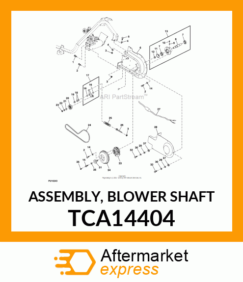 ASSEMBLY, BLOWER SHAFT TCA14404