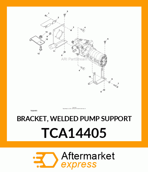 BRACKET, WELDED PUMP SUPPORT TCA14405