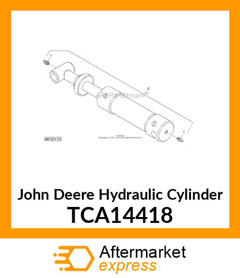 CYLINDER, WING HYDRAULIC TCA14418