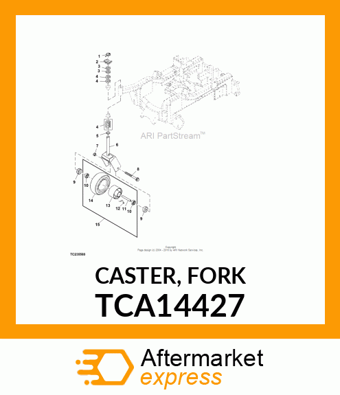 CASTER, FORK TCA14427