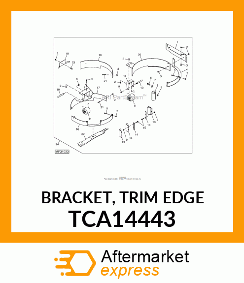 BRACKET, TRIM EDGE TCA14443