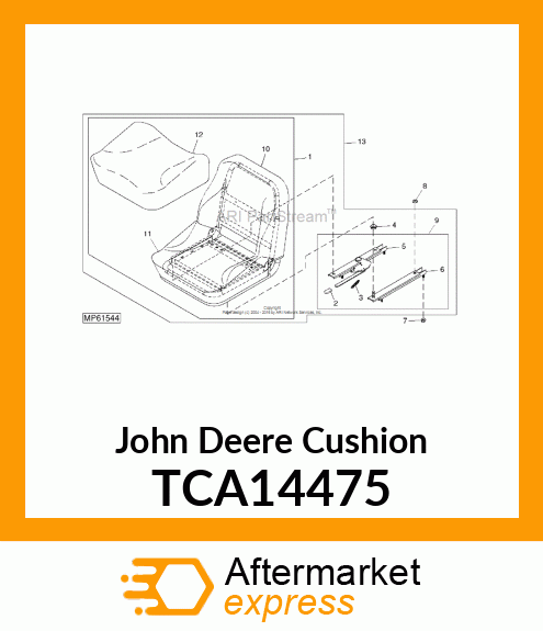 CUSHION, SEAT (SERVICE ONLY) TCA14475