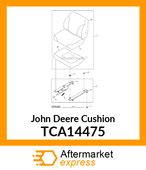 CUSHION, SEAT (SERVICE ONLY) TCA14475