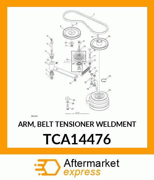 ARM, BELT TENSIONER WELDMENT TCA14476