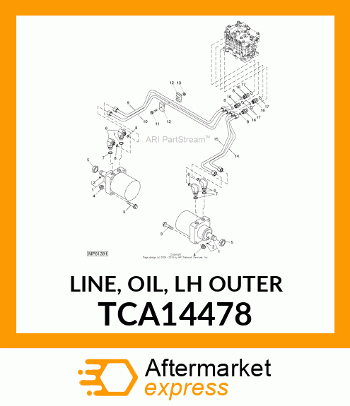 LINE, OIL, LH OUTER TCA14478