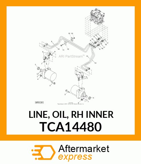 LINE, OIL, RH INNER TCA14480