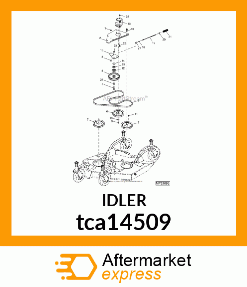 IDLER, 8" BACKSIDE PULLEY tca14509