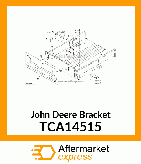 BRACKET, SUPPORT TCA14515