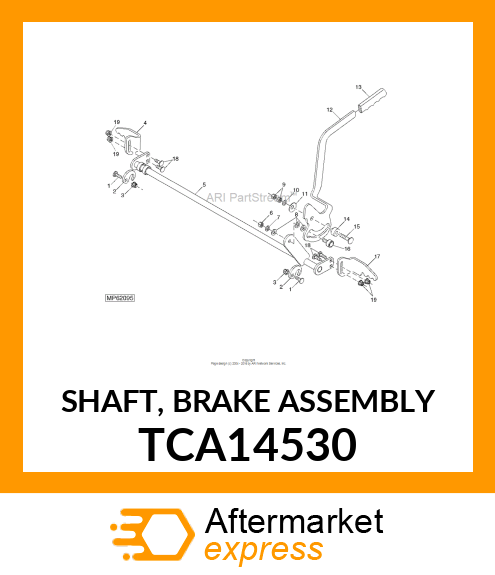 SHAFT, BRAKE ASSEMBLY TCA14530