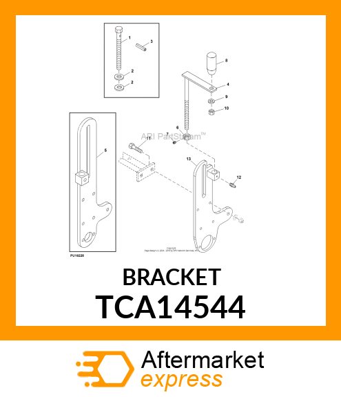 BRACKET, ROLLER (RH) TCA14544