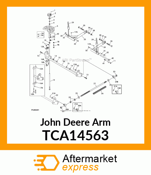 ARM, RH PUSH WELDMENT TCA14563