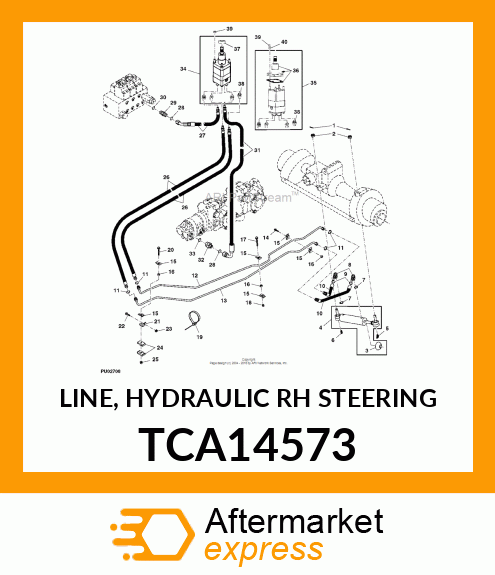 LINE, HYDRAULIC RH STEERING TCA14573