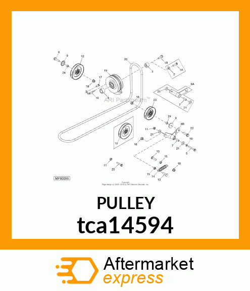 IDLER, 5.4" COMMERCIAL PULLEY tca14594