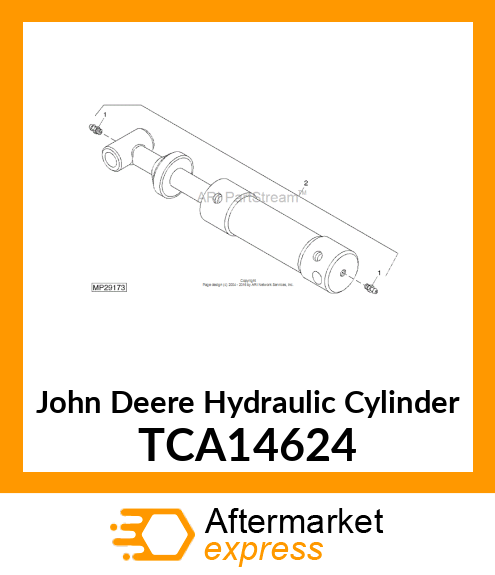 HYDRAULIC CYLINDER, FRONT WING LIFT TCA14624