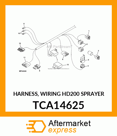 HARNESS, WIRING HD200 SPRAYER TCA14625