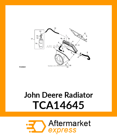 RADIATOR, TRIPLE PASS, TNV POWERED TCA14645