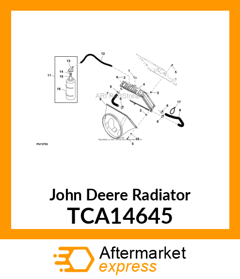 RADIATOR, TRIPLE PASS, TNV POWERED TCA14645