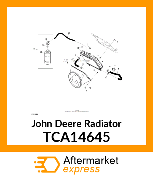 RADIATOR, TRIPLE PASS, TNV POWERED TCA14645