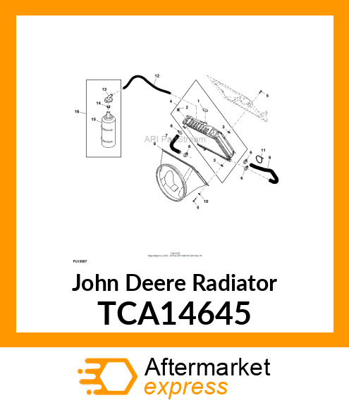 RADIATOR, TRIPLE PASS, TNV POWERED TCA14645