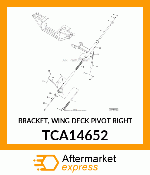 BRACKET, WING DECK PIVOT TCA14652