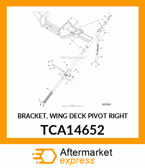 BRACKET, WING DECK PIVOT TCA14652