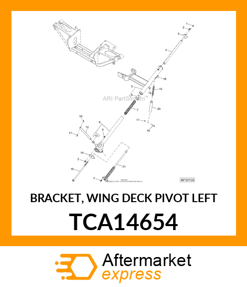 BRACKET, WING DECK PIVOT TCA14654