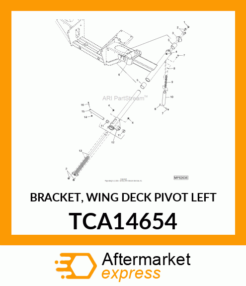 BRACKET, WING DECK PIVOT TCA14654