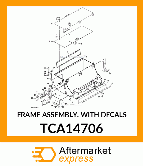 FRAME ASSEMBLY, WITH DECALS TCA14706