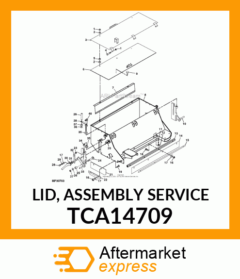 LID, ASSEMBLY (SERVICE) TCA14709