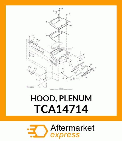 HOOD, PLENUM TCA14714