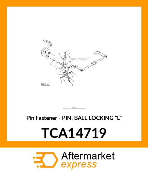 Pin Fastener - PIN, BALL LOCKING "L" TCA14719