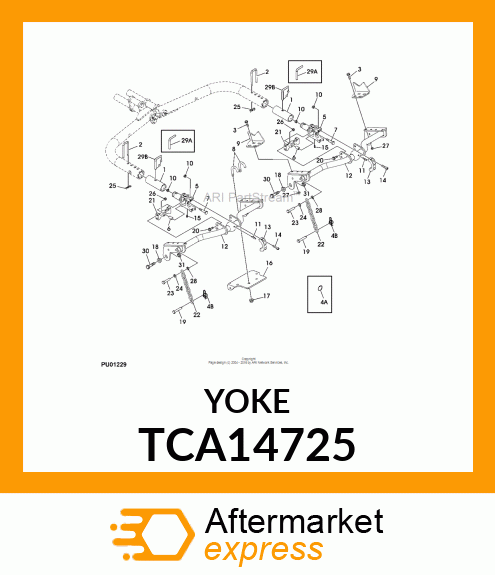 YOKE, LIFT WELDMENT TCA14725