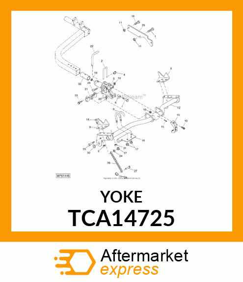 YOKE, LIFT WELDMENT TCA14725