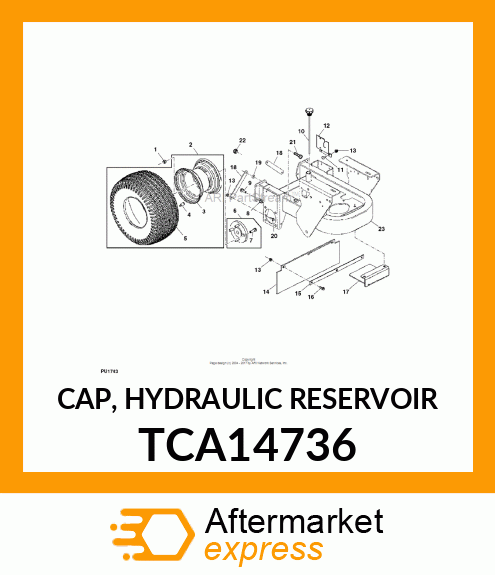 CAP, HYDRAULIC RESERVOIR TCA14736