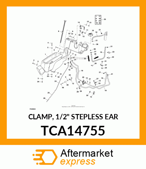 CLAMP, 1/2" STEPLESS EAR TCA14755