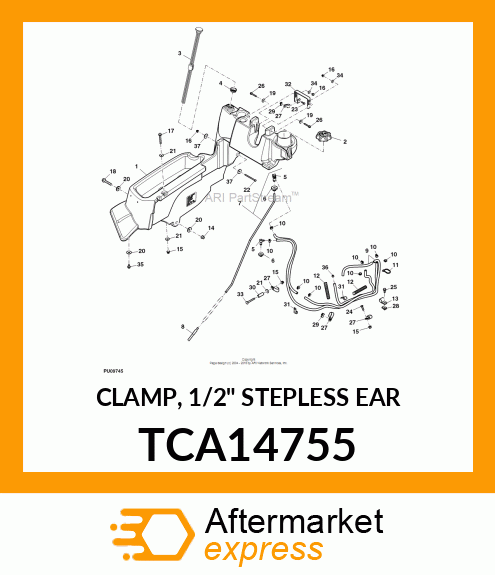 CLAMP, 1/2" STEPLESS EAR TCA14755