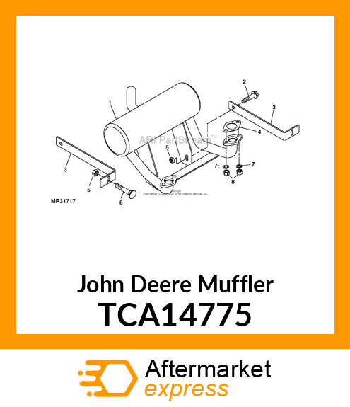 MUFFLER ASSEMBLY, CWBM TCA14775