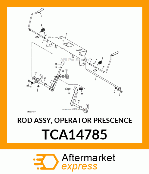 ROD ASSY, OPERATOR PRESCENCE TCA14785