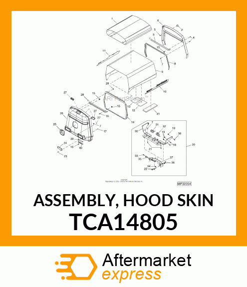 HOOD, WELDMENT TCA14805