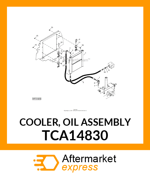 COOLER, OIL ASSEMBLY TCA14830