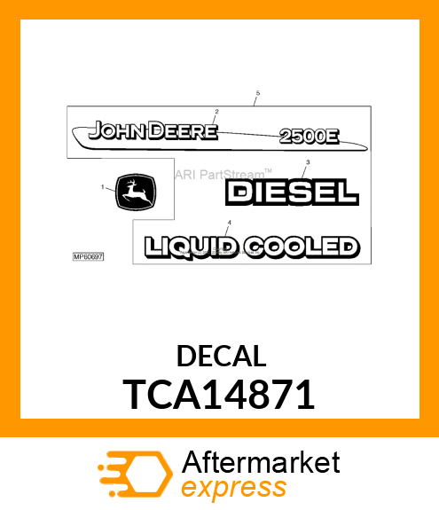 KIT, HOOD DECAL 2500E TCA14871