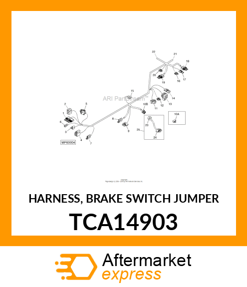 HARNESS, BRAKE SWITCH JUMPER TCA14903