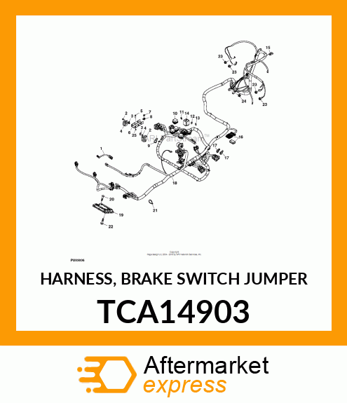 HARNESS, BRAKE SWITCH JUMPER TCA14903